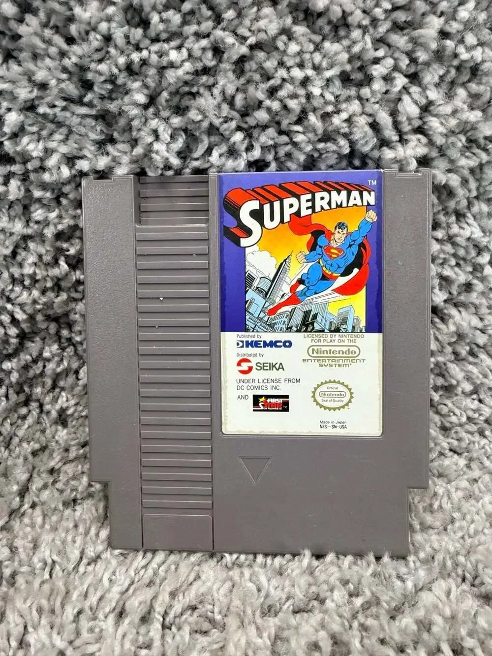 Superman Nintendo Entertainment System (NES) Game Cartridge